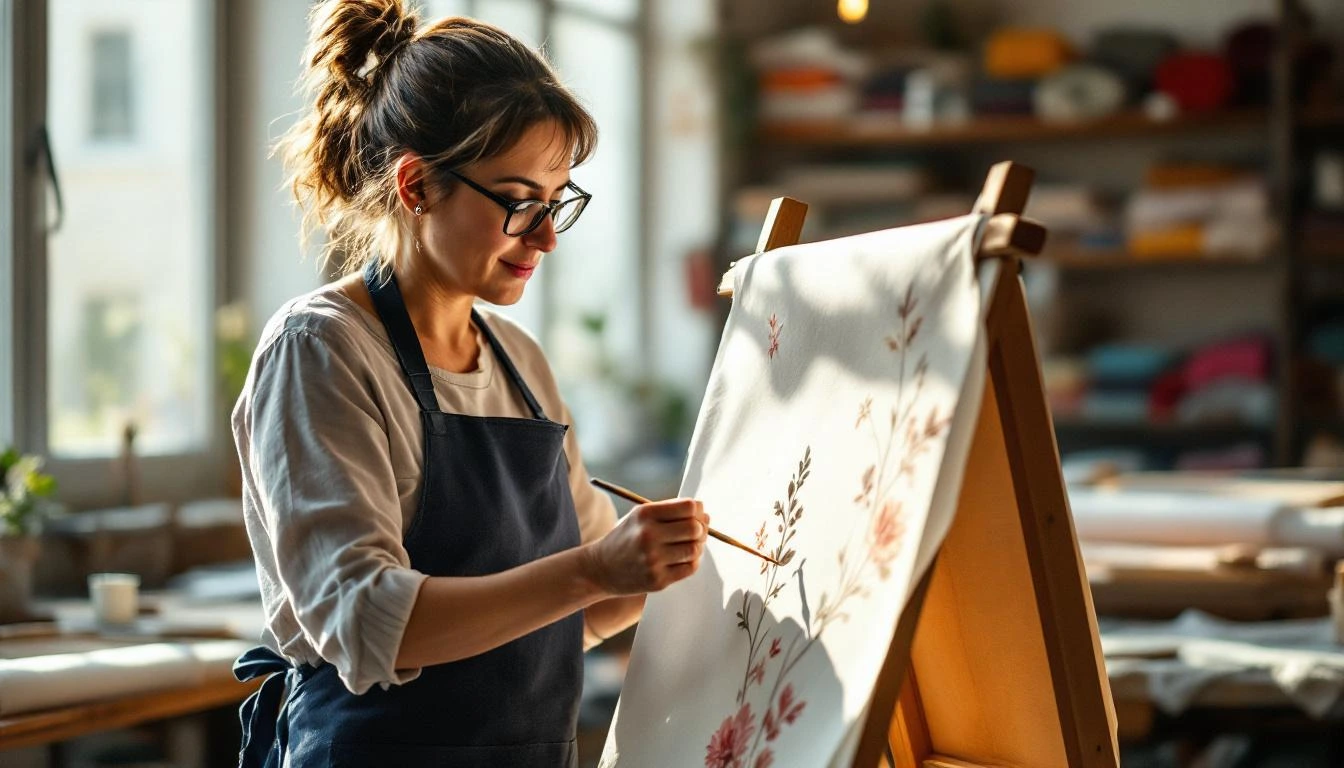 Atelier Laetitia Saint-Olive — création artisanale de foulards en soie